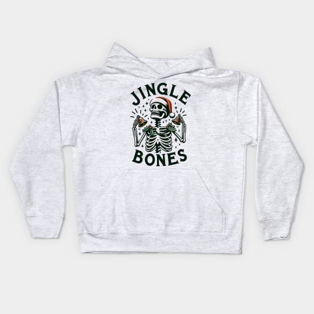 Jingle Bones Kids Hoodie by MZeeDesigns